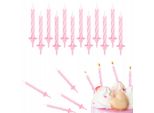 Festa Di Compleanno Candele Rosa Decorazione 24 Pz