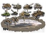 Set Di Decorazione Per Torte - Bugia Militare 10 Pz.