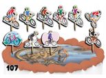 Set Di Decorazione Per Torte - Bicicletta 10 Pezzi.