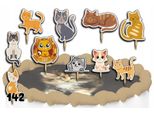 Set Di Decorazione Per Torte - Animali Gatti 10 Pz.