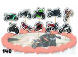 Set Per La Decorazione Di Torte - Motor Motor 10 Pezzi.