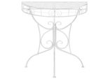 Vidaxl Tavolino Stile Vintage Semicircolare In Metallo 72X36X74 Cm Argento