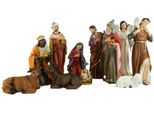 Bellissime Figure Del Presepe Dipinte A Mano, 12 Pezzi, Altezza Circa 40 Cm, K276