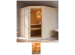 Sauna KARIBU Bodo, beige (natur), (ohne Ofen), Saunen