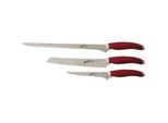 Berkel Set 3 Coltelli Da Prosciutto Teknica Rosso