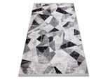 Tappeto Tuls Strutturale, Frange 51211 Moderno Geometrico Antracite Grigio 280X370 Cm