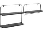 Mensola A Muro Amy Black 45 X 12 X 19,5 Cm