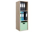 Scaffale E Libreria Dell'ufficio Lona Sonoma Oak A. 110 X L. 35 X P. 37 Cm