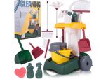 Malplay Set Di Pulizia Per Bambini Con Secchio, Mocio E Scopa 14 Accessori Tlg Per Bambini Dai 3 Anni In Su
