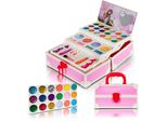 Set Da Trucco Malplay | Rosa | Set Da Trucco In Astuccio | Trucco Per Bambini | Cosmetici Per Bambini | Per Bambini Da 3 Anni | Con Accessori