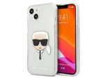 Karl Lagerfeld Klhcp13Skhtugls Custodia Rigida Iphone 13Mini 5,4 Srebrny/Argento Glitter Testa Di Karl