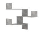Vidaxl Mensole A Muro Ad Angolo 2 Pz. Grigio Cemento 40X40X50 Cm Materiale A Base Di Legno