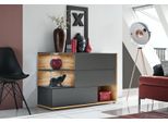 Cassettiera Stretta Bohi - Antracite / Rovere Wotan