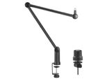 Asta Microfonica Professionale Con Gestione Dei Cavi Integrata Braccio Dell'asta Del Microfono Regolabile Braccio Girevole Del Microfono Supporto Da Tavolo Max. 1 Kg