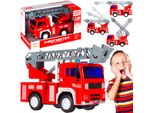 Camion Dei Pompieri Giocattolo Malplay | Mini Simulazione 1:20 | Scala Mobile E Allungabile | Pompieri | Con Suoni E Luci | Da 3 Anni | Regalo Per Bambini