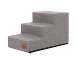 Hobbydog Gradini Per Cani Inari, Per Animali Malati E Anziani, Ausilio All'ingresso, Rampa Due Misure - 3 Gradini - 50 X 30 X 30 Cm [Taglia: M] - Grigio