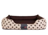 Cuscino Per Cani Hobbydog - Prestige - 85 X 65 X 24 Cm [Taglia: Xl] - Beige Con Zampe