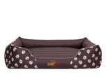 Cuscino Per Cani Hobbydog - Prestige - 85 X 65 X 24 Cm [Taglia: Xl] - Marrone Con Zampe