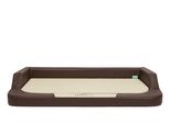 Cuscino Per Cani Cesto Per Cani Divano Per Cani Ortopedico Per Cani Da Compagnia Lavabile - Medico Lux 75 X 50 X 15 Cm [Taglia: L] - Marrone Con Beige