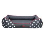 Cuscino Per Cani Hobbydog - Prestige - 85 X 65 X 24 Cm [Misura: Xl] - Grigio Con Zampe