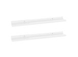 Syfax™ Mensole Da Parete 2 Pz Bianco Lucido 60X9X3 Cm