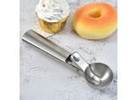 Paletta Per Gelato Da 18 Cm In Acciaio Inox | Stampo Per Paletta Per Gelato Ø-5Cm | Cucchiaio Per Gelato Con Espulsore | Cucchiaio Per Gelato, Palline Di Melone | Utensile Da Cucina | Tuffatore Per Gelato | Spatola Per Gelato | Paletta Per Sorbetto | Paletta Per Gelato