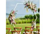 Wisfor Arco Di Nozze Fai Da Te Decorativo Giardino Sfondo Esagono Cornice Arco Di Fiori Cornice Matrimonio Per Ricevimento Di Nozze Decorazione Esterna Interna 2M