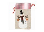 Inf Sacchetto Regalo Di Natale Piccolo Con Pupazzo Di Neve