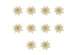 Inf Fiori Di Natale Per Decorazioni Natalizie In Plastica Oro Confezione Da 10