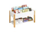 Sobuy Scaffale Per Bambini Scaffale Per Bambini Con Vani Portaoggetti Scaffale Per Libri Per Bambini Scaffale Per Giocattoli Bianco Wd Circa 85X45X42Cm KMB35-W