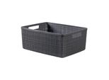 Cesto Curver Jute M, 12 Litri, Antracite, 36X28X15 Cm