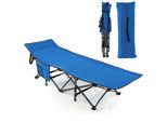 Costway Lettino Da Campeggio Pieghevole, Lettino Da Campeggio Pieghevole, Lettino Da Viaggio Fino A 272 Kg Di Portata, Letto Singolo Pieghevole Con Borsa Laterale, Per Campeggio, Spiaggia E Ufficio