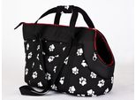 Hobbydog Borsa Da Trasporto Per Cani Borsa Da Trasporto Per Cani Borsa Da Trasporto - Taglia: M - Nera Con Zampe