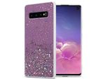 Cadorabo Custodia Per Samsung Galaxy S10 Plus Custodia Protettiva In Viola Custodia Del Telefono Cellulare Tpu Custodia Glitter Cover Custodia Glitter