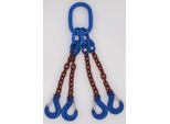 Catena Da Imbracatura Grado 10 A 4 Fili 4,0 M 10 Mm Senza Accorciamento Rosso-Marrone