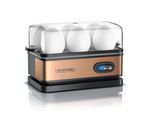 Cuociuova Arendo Per 6 Uova, Acciaio Inox, Funzione Keep Warm, Durezza Regolabile, Segnale Acustico, Incluso Misurino Con Raccogliuova, 400 Watt, Rame
