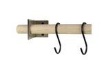 Natural Goods Berlin Gard Knic Oro Antico, Appendiabiti, Appendiabiti, Asta Rotonda In Rovere 100 Cm, 2 Pezzi
