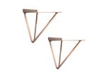 Natural Goods Berlin Mensola Fhain, Mensola, Supporto Per Mensola, Mensola A Muro, Mensola A Muro, Oro Rosa Antico, Mensola Da 160 A 200 Mm, 2 Pezzi