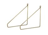 Natural Goods Berlin Supporto Per Mensola Pankow, Supporto Per Mensola, Mensola A Muro, Supporto A Muro, Oro Antico, Per Mensola Da 250 Mm, 2 Pezzi