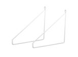 Natural Goods Berlin Supporto Per Mensola Pankow, Supporto Per Mensola, Supporto Per Mensola, Mensola A Muro, Supporto A Muro, Bianco, Per Mensola Da 250 Mm, 2 Pezzi
