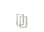 Natural Goods Berlin, Guide Per Mobili Rechteck 70X30 In Acciaio Inox, Guide Per Tavoli, Gambe Per Tavoli, Struttura Per Tavoli, Tavolo Da Pranzo, Panca, Tavolino, L30Xh43 Cm, 2 Pezzi