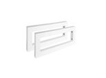 Natural Goods Berlin Supporto A Parete Rechteck, Supporto Per Mensola, Supporto A Parete, Lavabi, Supporto Per Mensola, Bianco, 350 Mm, 2 Pezzi