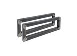 Natural Goods Berlin Supporto A Parete Rechteck, Supporto Per Mensola, Supporto A Parete, Lavabi, Supporto Per Mensola, Industriale, Profondità 450 Mm, 2 Pezzi