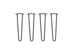 Natural Goods Berlin Gambe Hairpin, Gambe A Forcina, Gambe Per Mobili, Gambe Per Tavoli, Nero, 40 Cm, 2 Montanti, 4 Pezzi
