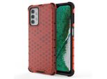Custodia Blindata A Nido D'ape Con Cornice In Silicone Per Samsung Galaxy A32 5G - Rosso KP10000