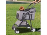 Wisfor Passeggino Per Cani 2 In 1 Box Per Cani Passeggino Per Cani Pieghevole Fino A 20 Kg Passeggino Per Animali Domestici Con Finestre A Rete E Copertura Antipioggia Passeggino Per Gatti Jogger