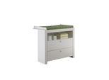Fasciatoio Olja Con 2 Cassetti E 1 Ripiano, Bianco.