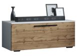 Mobili Tv Arila Rovere Bianco / Miele A. 39 X L. 95 X P. 40 Cm