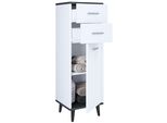Cassettiere E Credenze Dalosa Bianco / Antracite A. 97 X L. 32 X P. 28 Cm