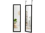 Costway 33X119Cm Specchio A Figura Intera Con Ganci Per Appendere Specchio Da Parete Specchio Porta Specchio Appeso Specchio Per Camera Da Letto Soggiorno (Nero)
